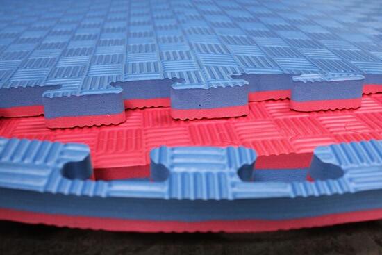Tapis de puzzle | 100x100x2cm | Bleu rouge