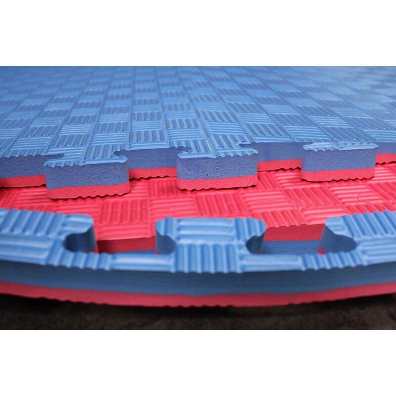 Tapis de puzzle | 100x100x2cm | Bleu rouge