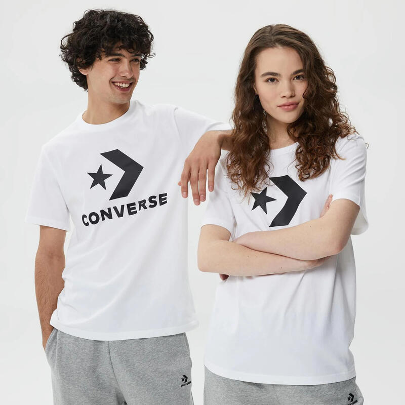 Camiseta Converse Logo Chev Tee, Blanco, Unisexo