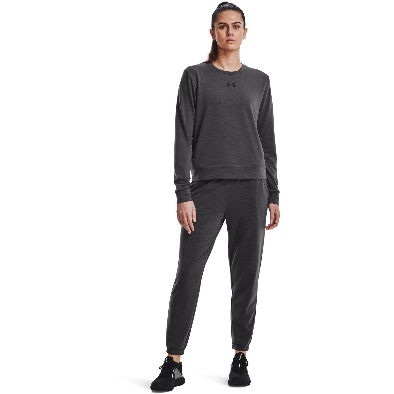Pantaloni Under Armour Rival Terry, Grigio, Donne 5/6