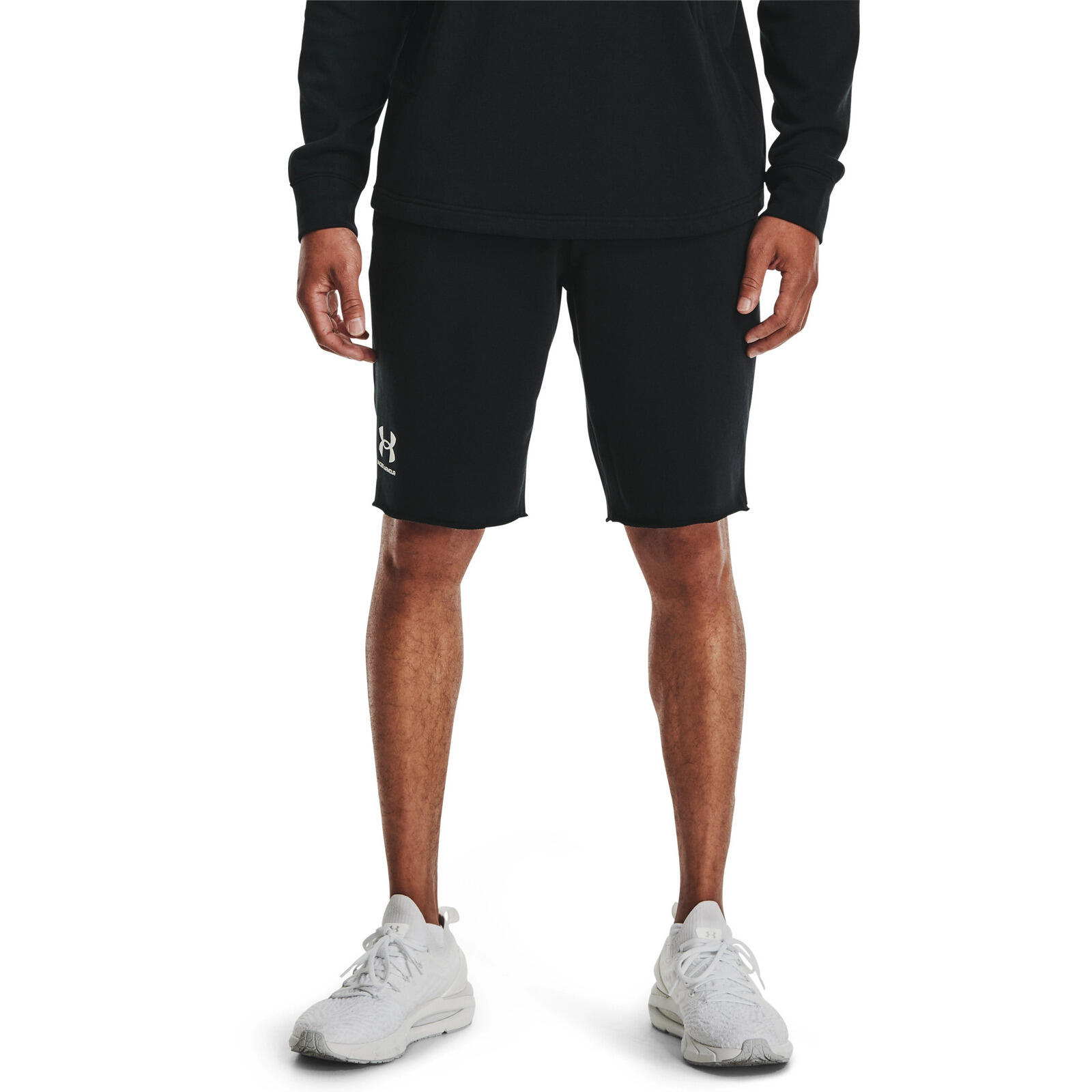 Corti Under Armour Rival Terry, Nero, Uomini 3/6