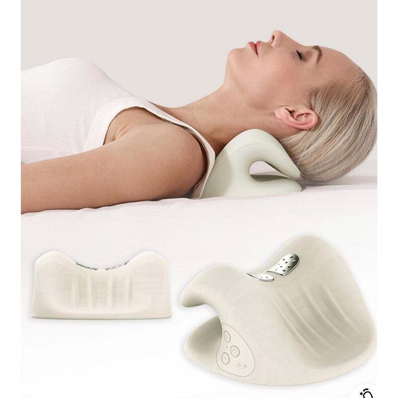Cervical Heat Therapy Traction Pillow - White
