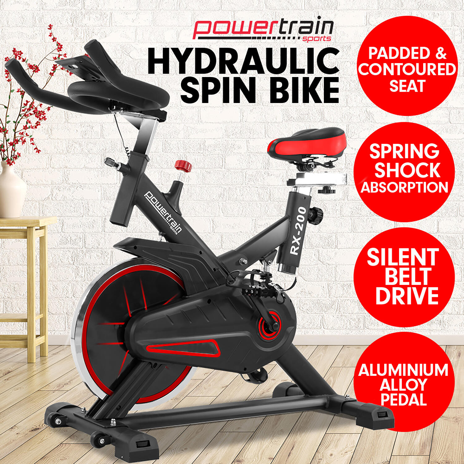 Powertrain RX-200 Exercise Spin Bike Cardio Cycling