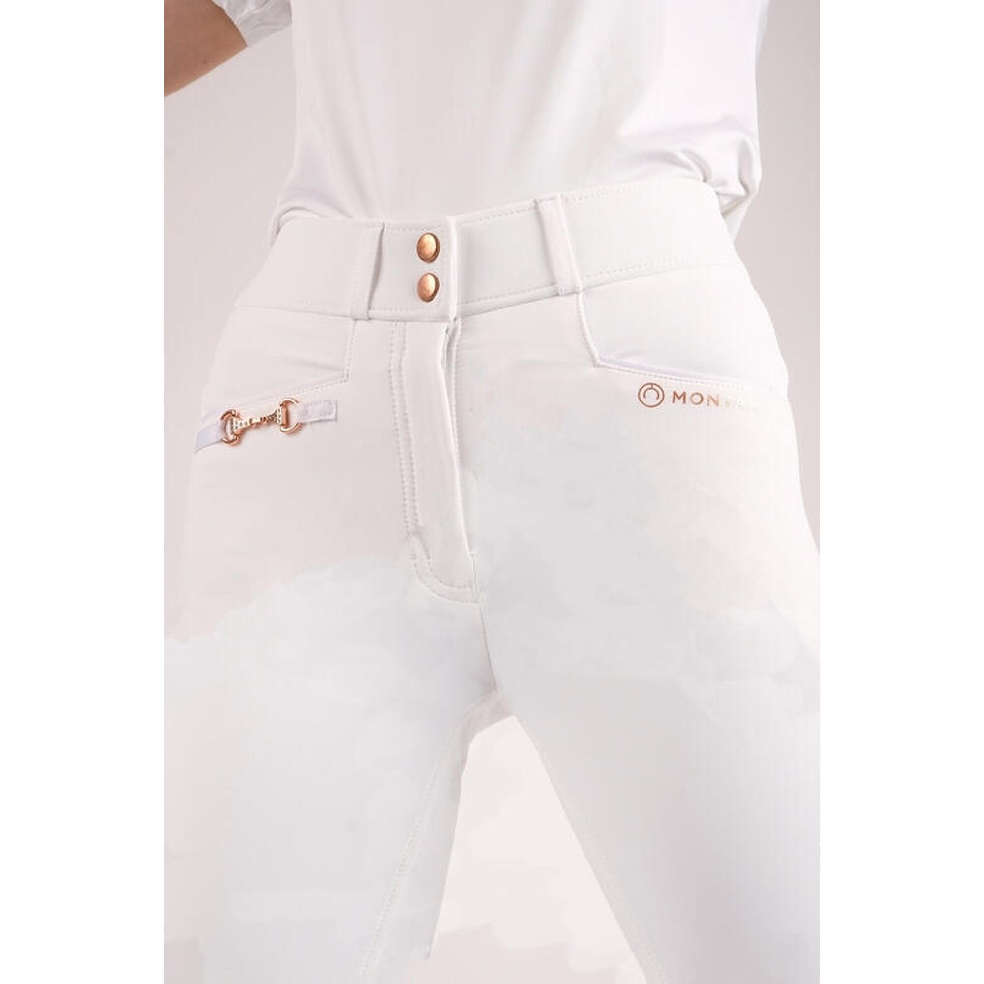 Pantalon d'équitation Molly Full Grip Montar Blanc