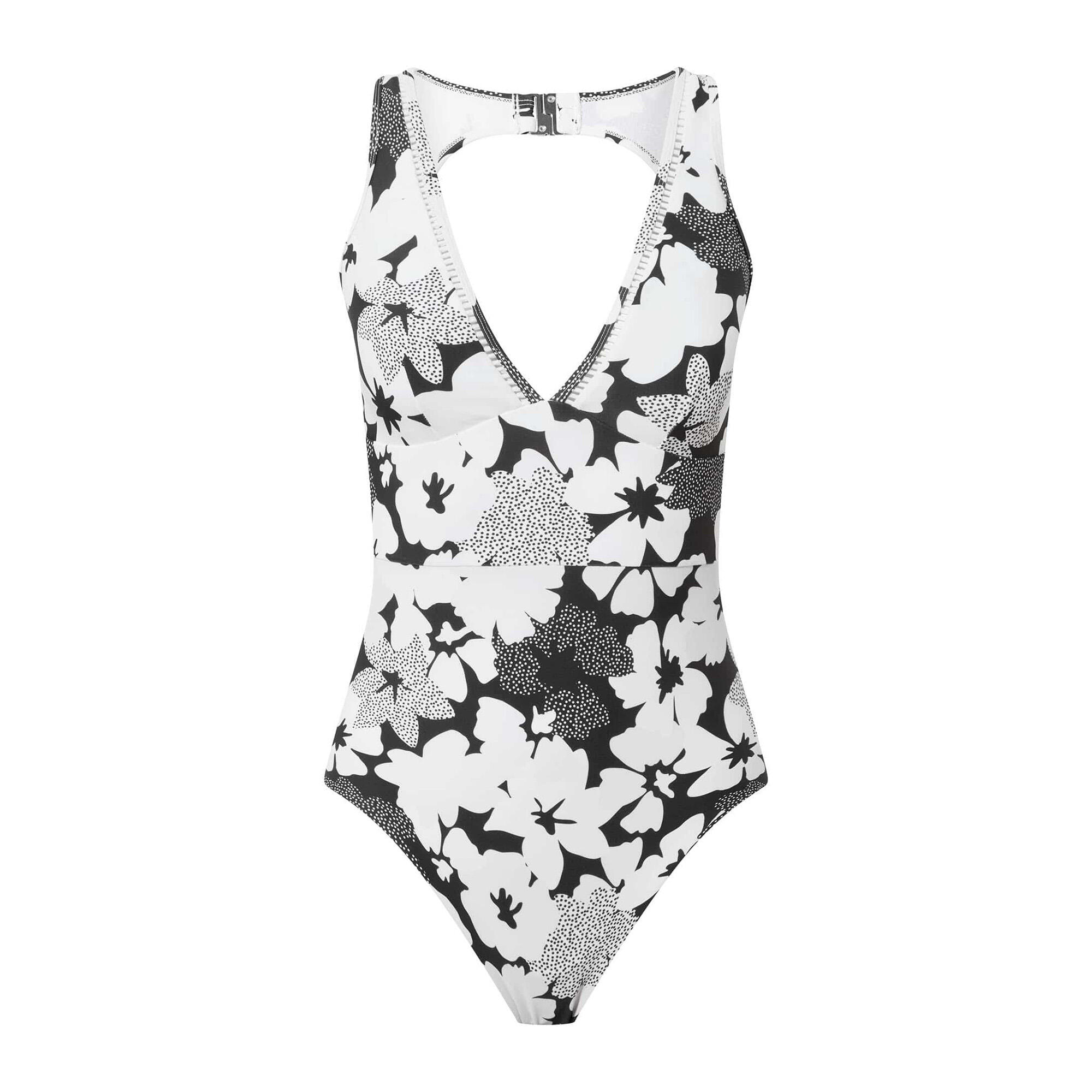 KADY Costume da bagno 1 pezzo da donna (Bianco / Nero)