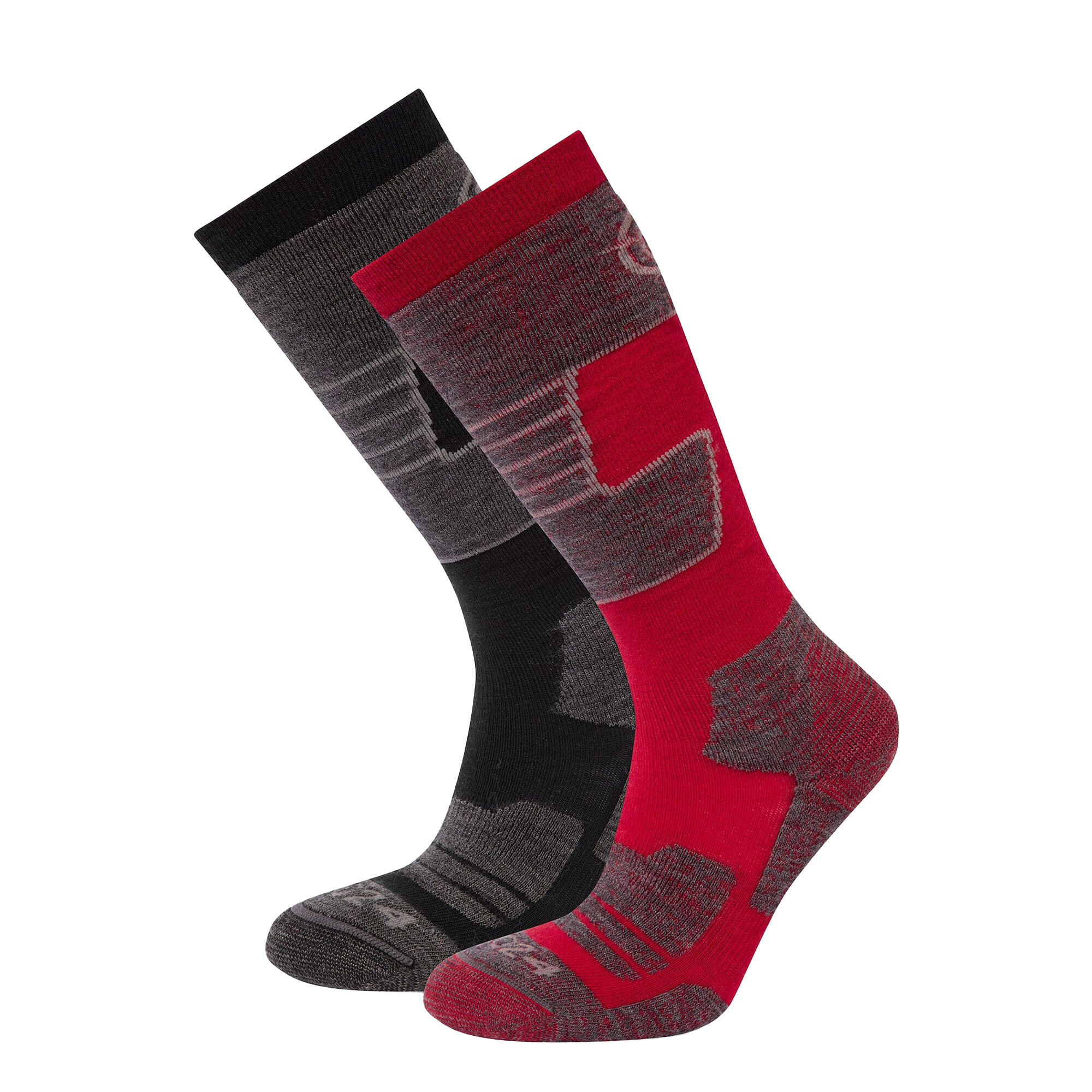 LINZ Men's ski socks (Black / Chilli red)