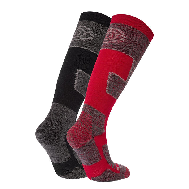 Chaussettes de ski LINZ Homme (Noir / Rouge piment)