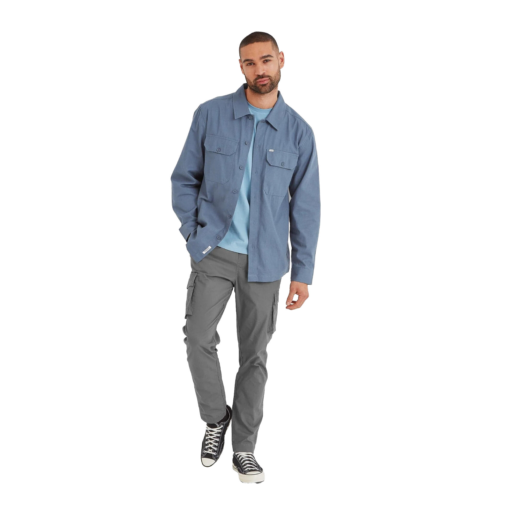 Men's HATCH shirt jacket (Steel blue)