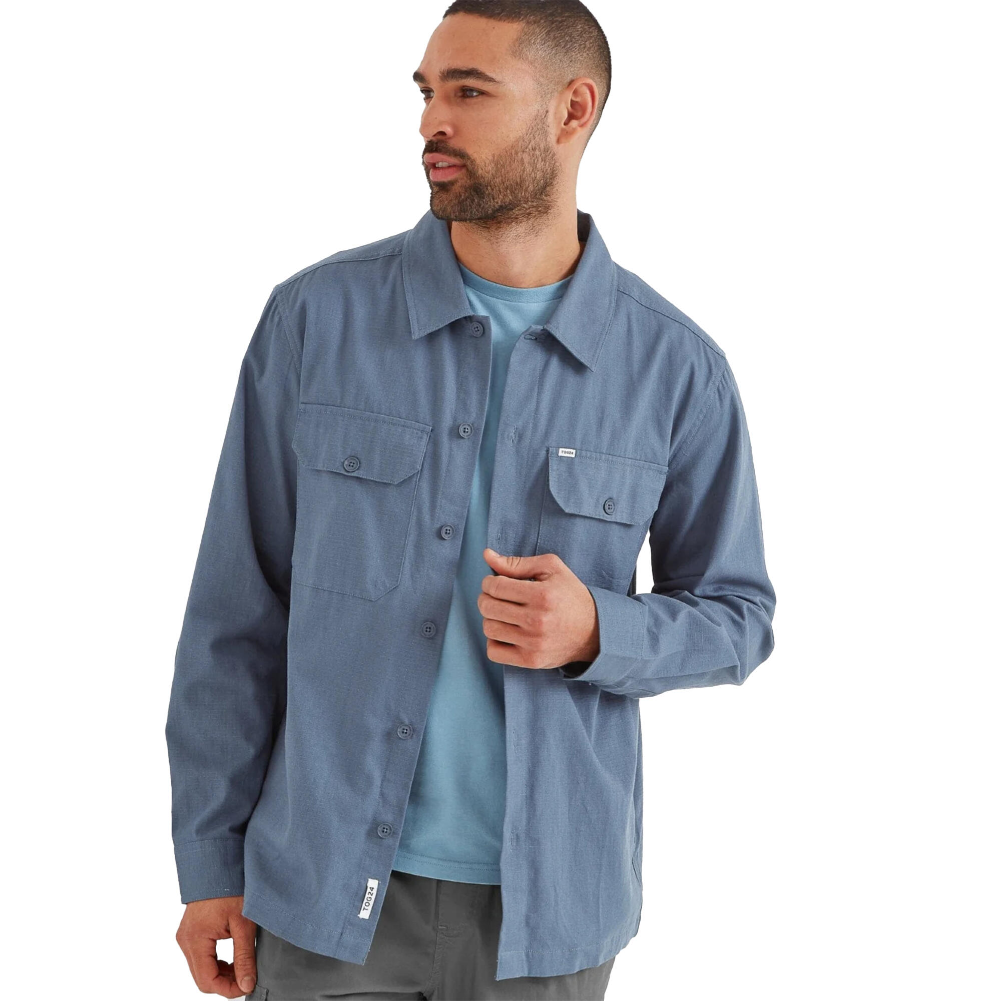 Men's HATCH shirt jacket (Steel blue)