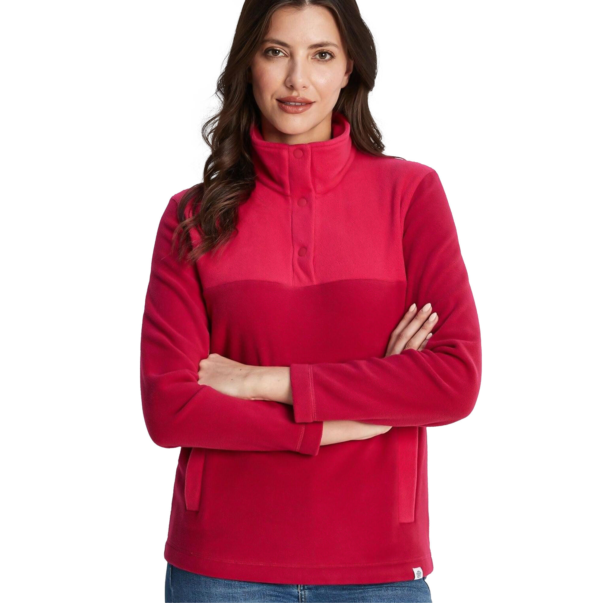 Top in pile da donna (rosa scuro)