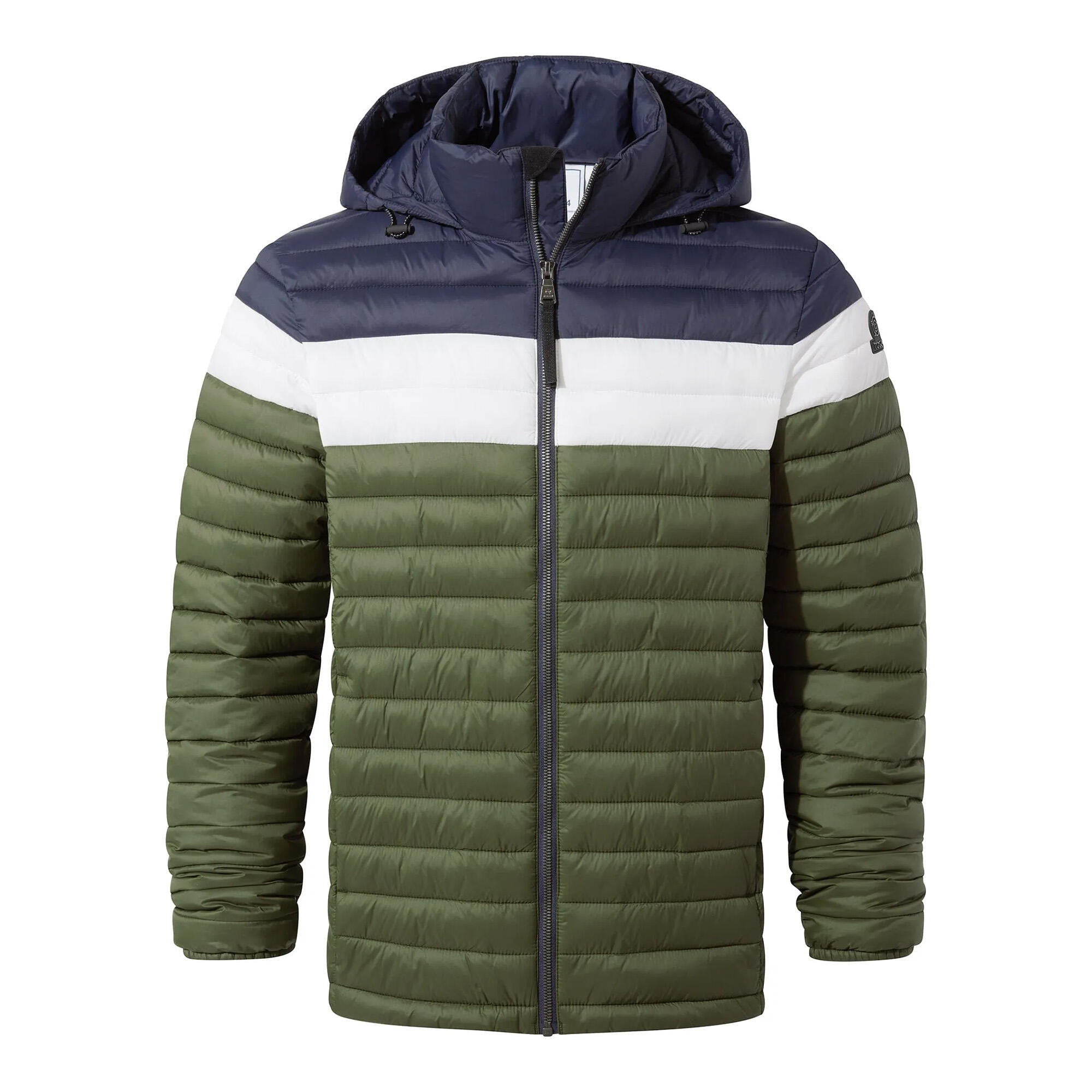 Men's BOWBURN quilted jacket (Khaki green / Steel blue)