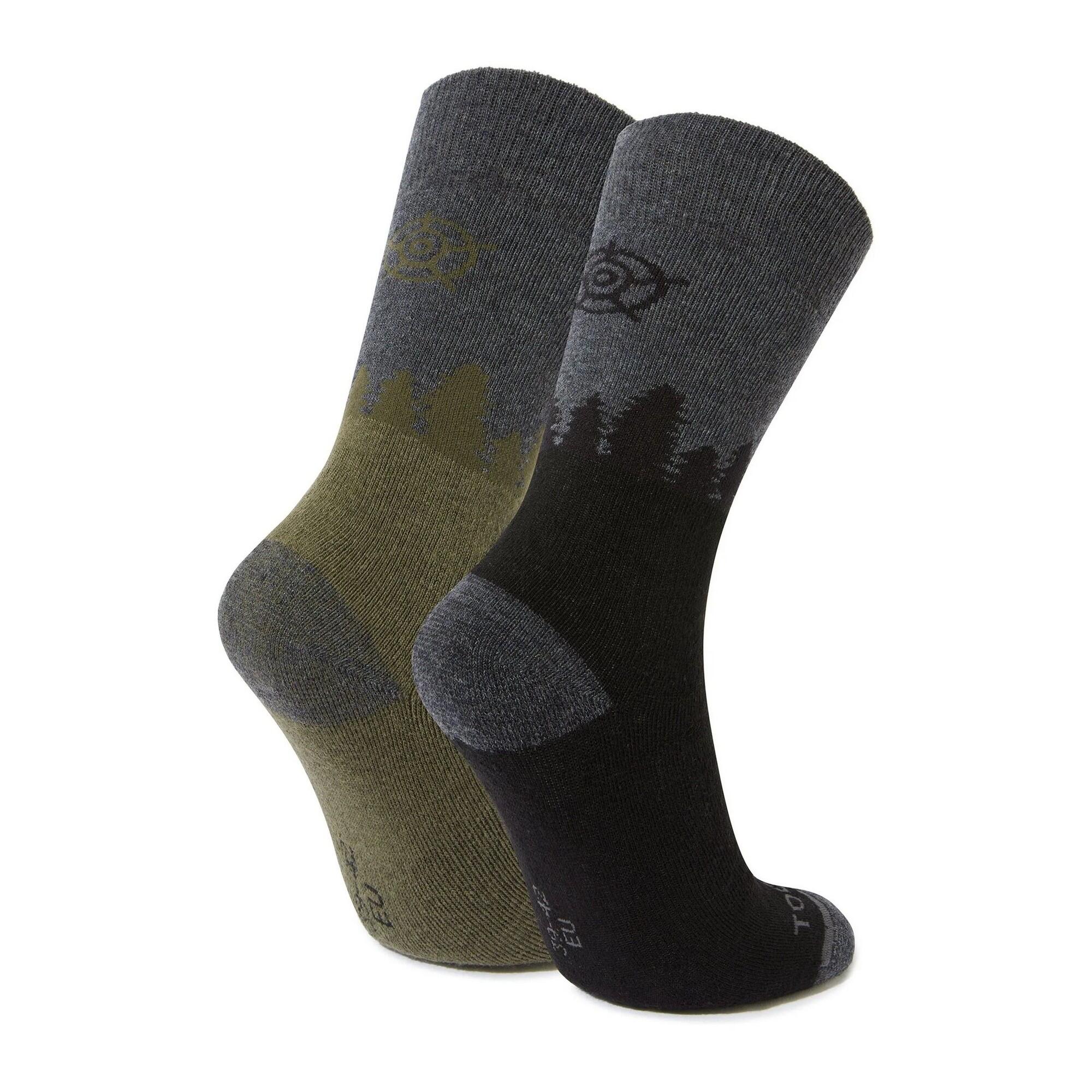 Men's KREMS socks (Black / Khaki green)