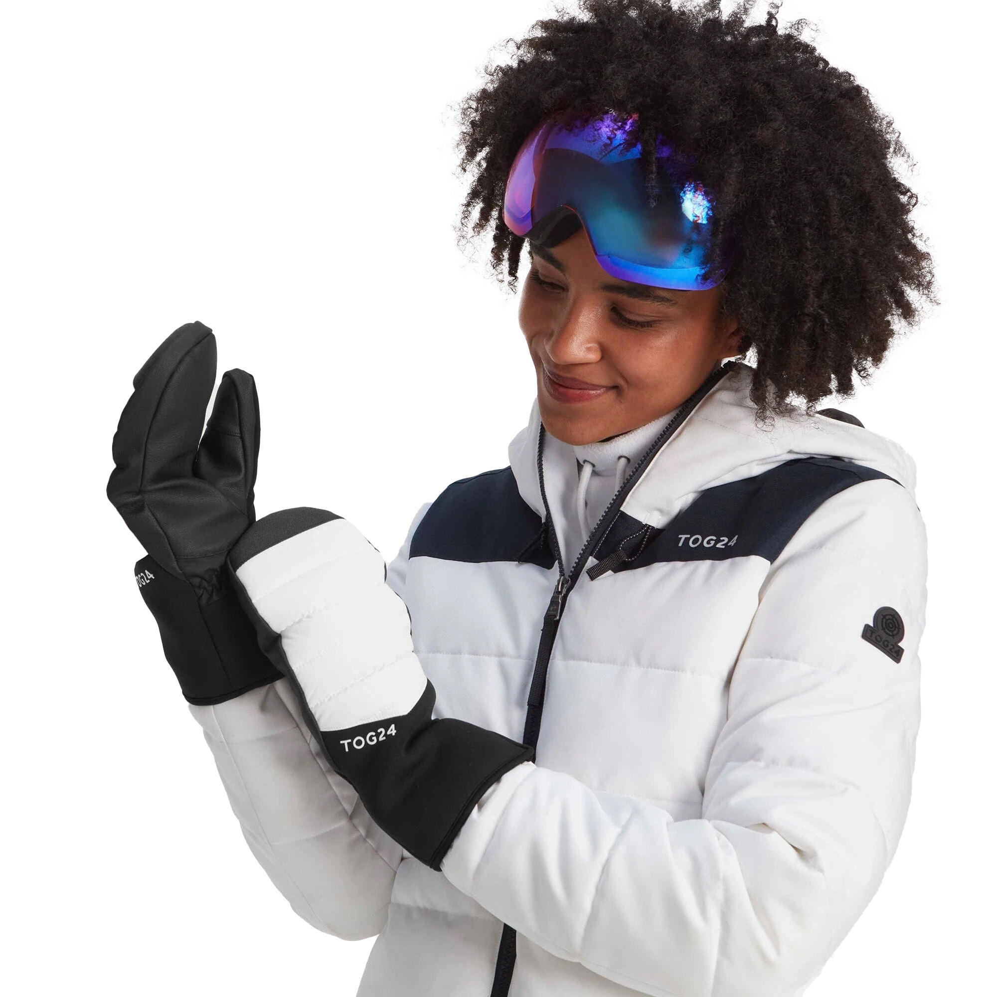 ESCAPADE Adult ski mittens (White)