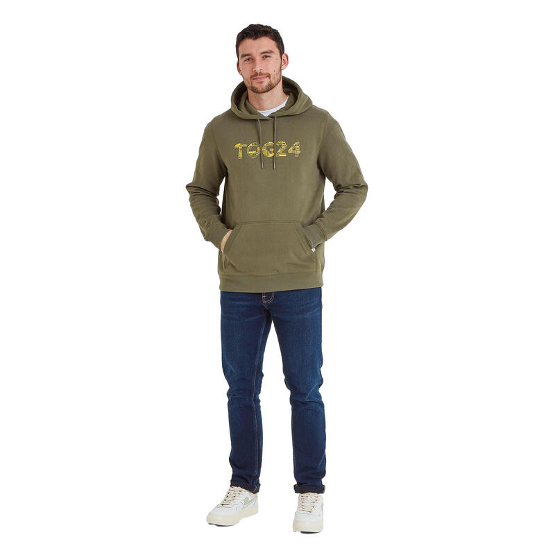 Sweat à capuche Homme (Vert kaki)