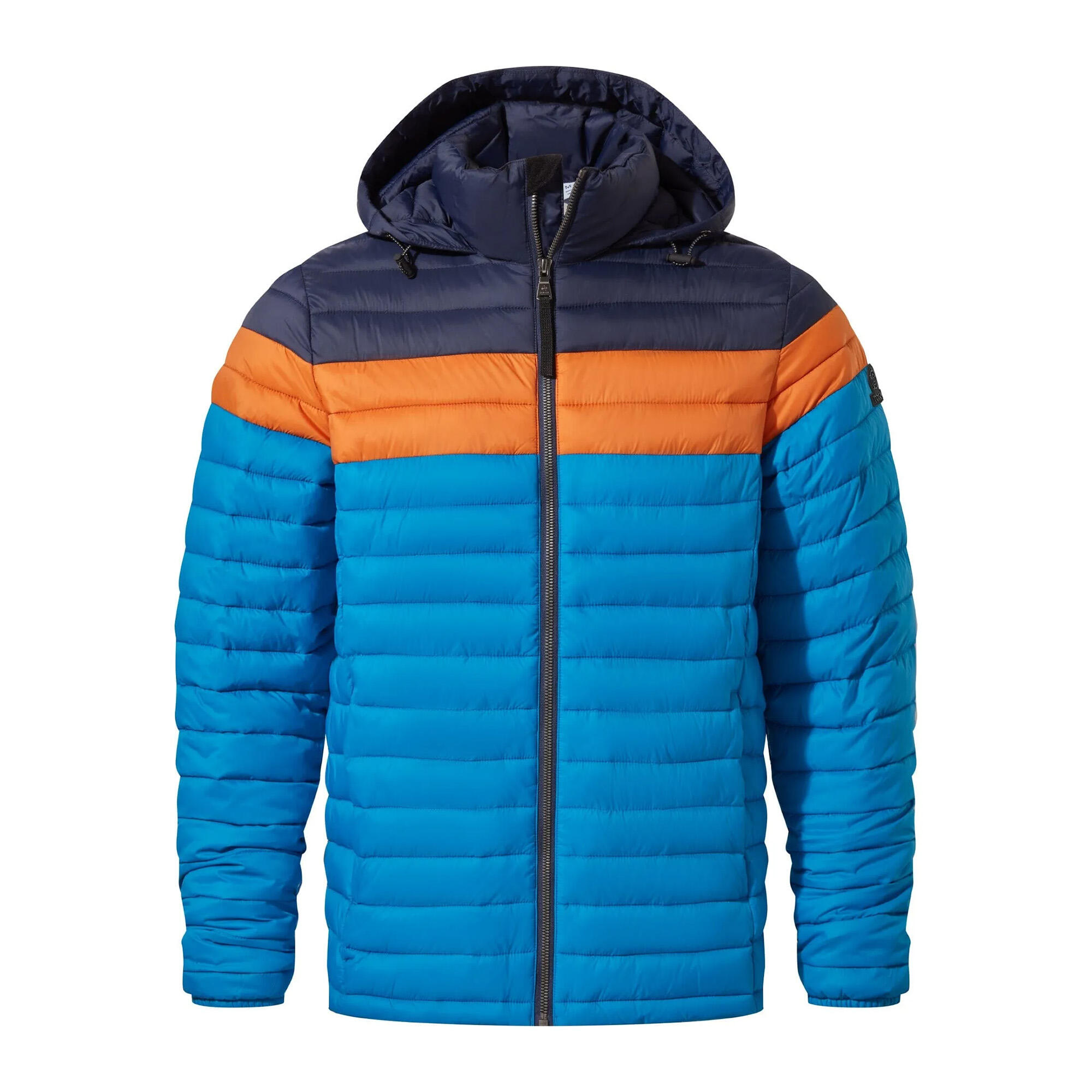 Men's BOWBURN quilted jacket (Peacock blue / Dark orange)