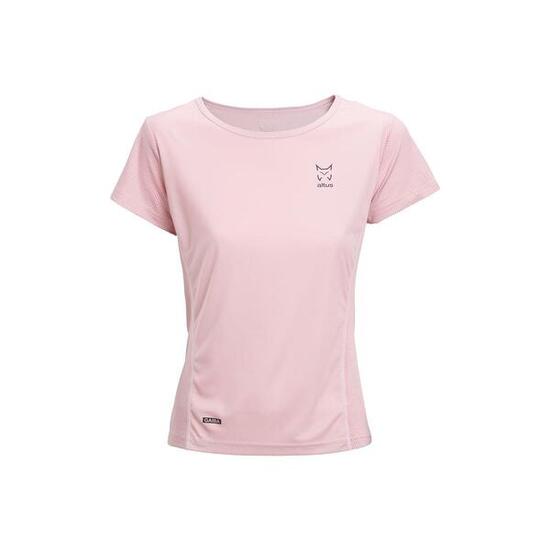 Camiseta de Manga Corta Senderismo de Montaña MUJER Altus GAIBA GRIS