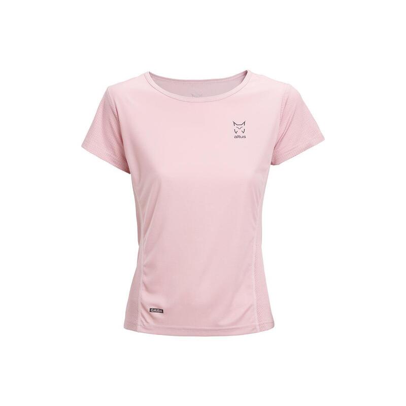 Camiseta Senderismo en la naturaleza Mujer ALTUS GAIBA PINK  transpirable