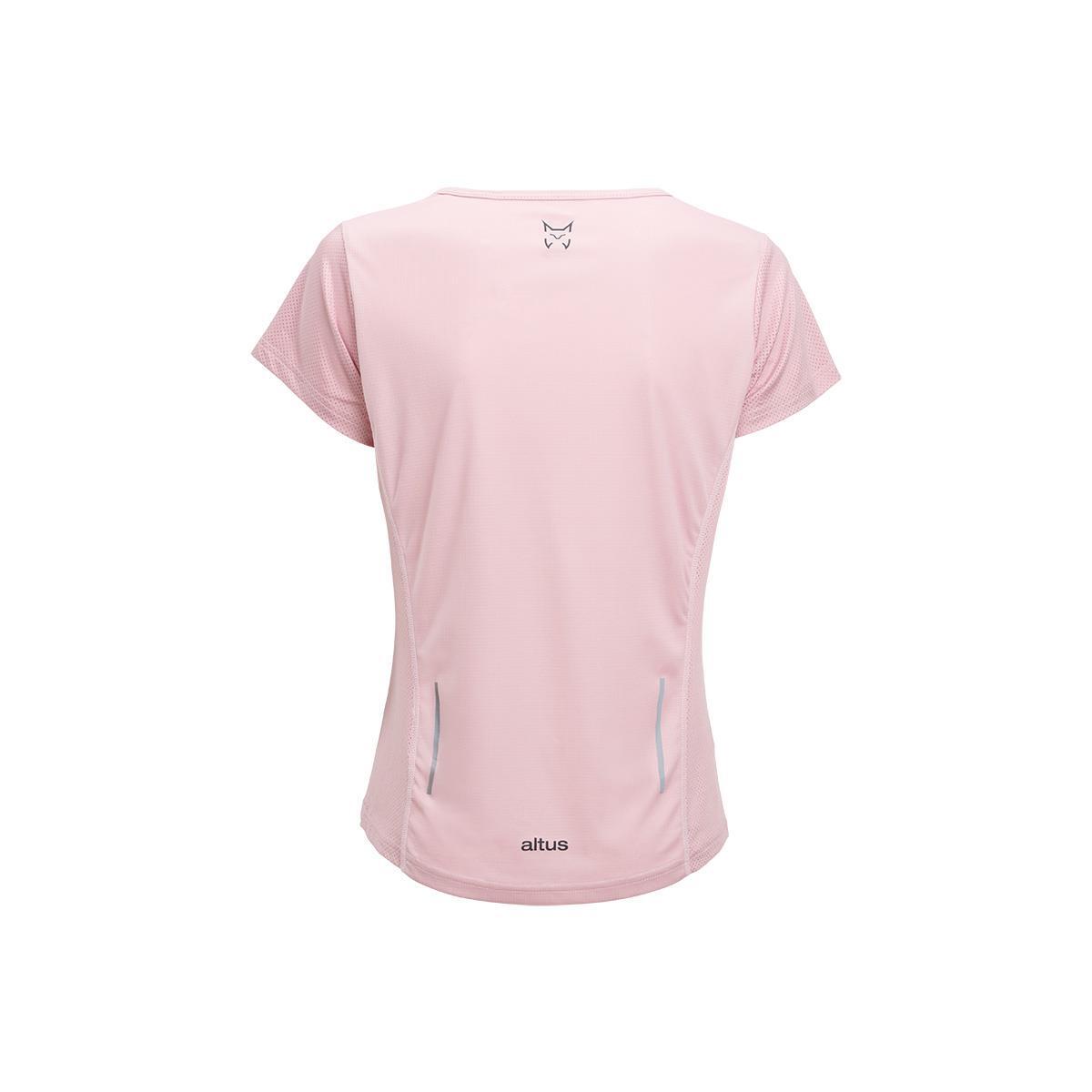 Camiseta de Manga Corta Senderismo de Montaña MUJER Altus GAIBA ROSA 2/5