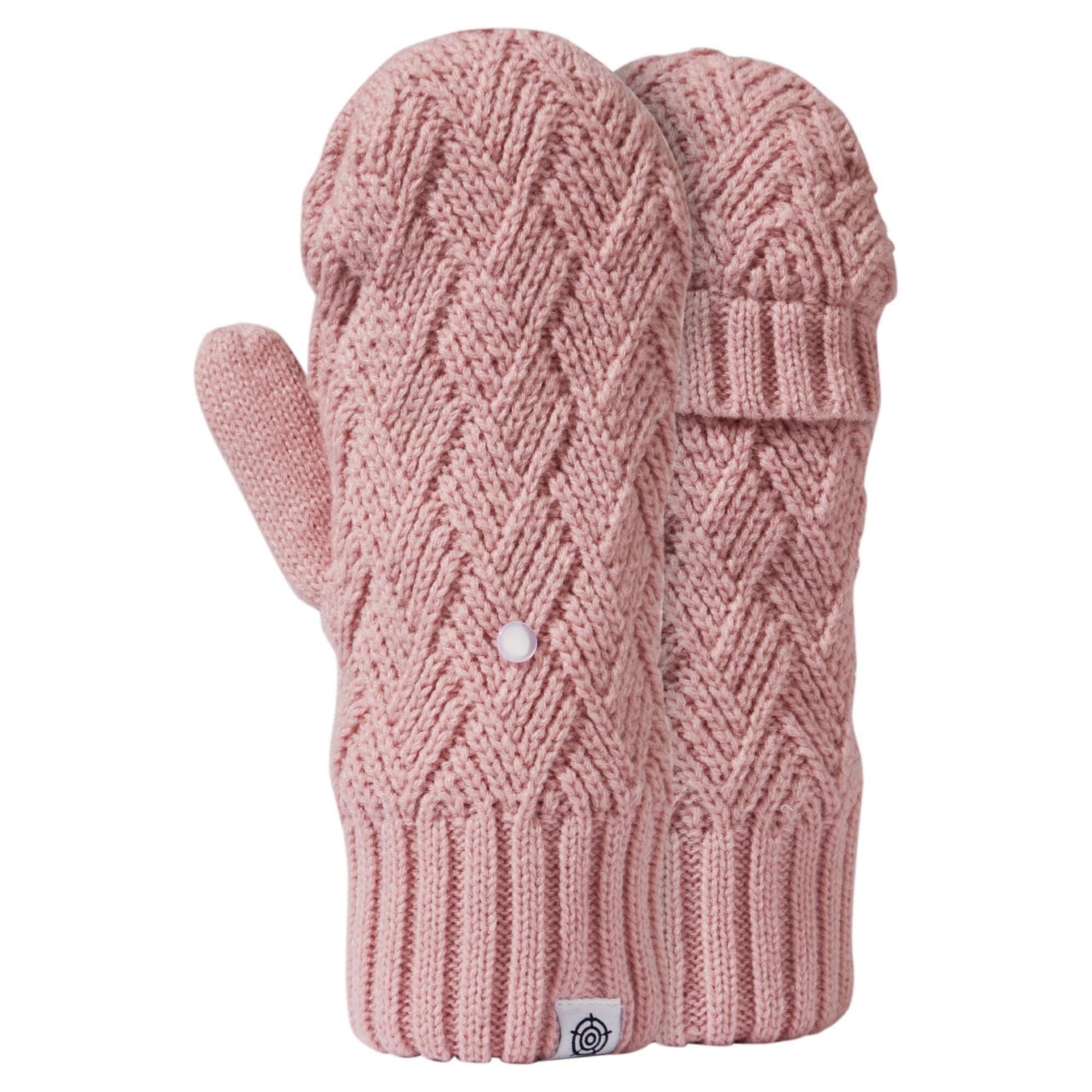 BRITTON Adult Mittens (Pale pink)