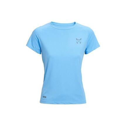 Camiseta de Manga Corta Senderismo de Montaña MUJER Altus TISMA W VERDE