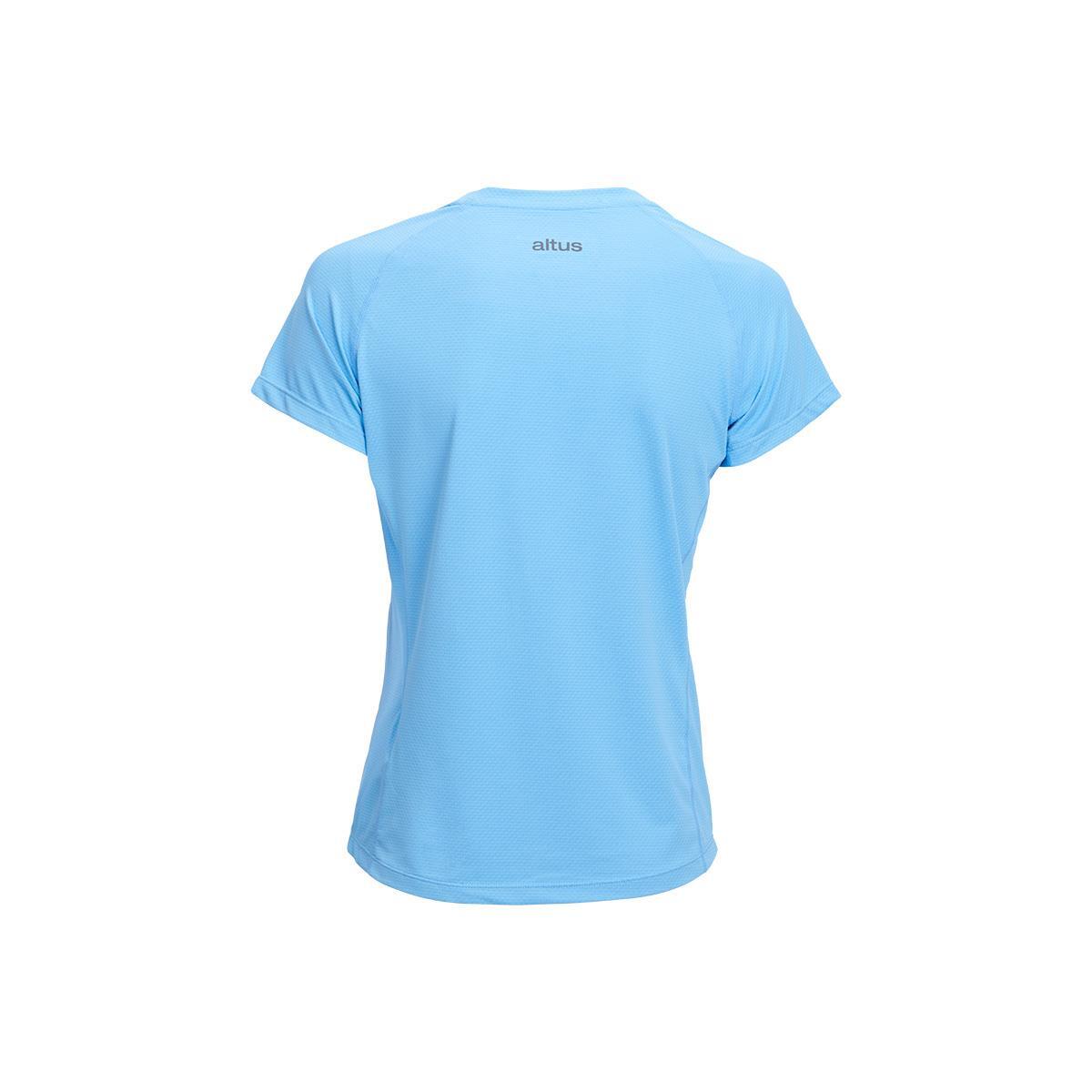 Camiseta de Manga Corta Senderismo de Montaña MUJER Altus TISMA W AZUL 2/6