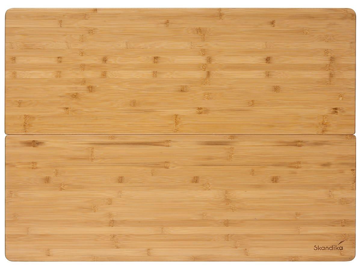 Mesa de camping Tobro - Mesa plegable con tablero de bambú  - 100x72x70cm 6/8