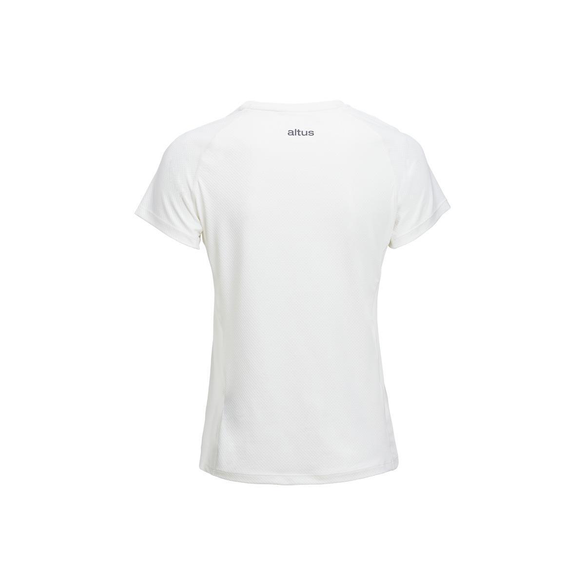Camiseta de Manga Corta Senderismo de Montaña MUJER Altus TISMA W BLANCO 2/6
