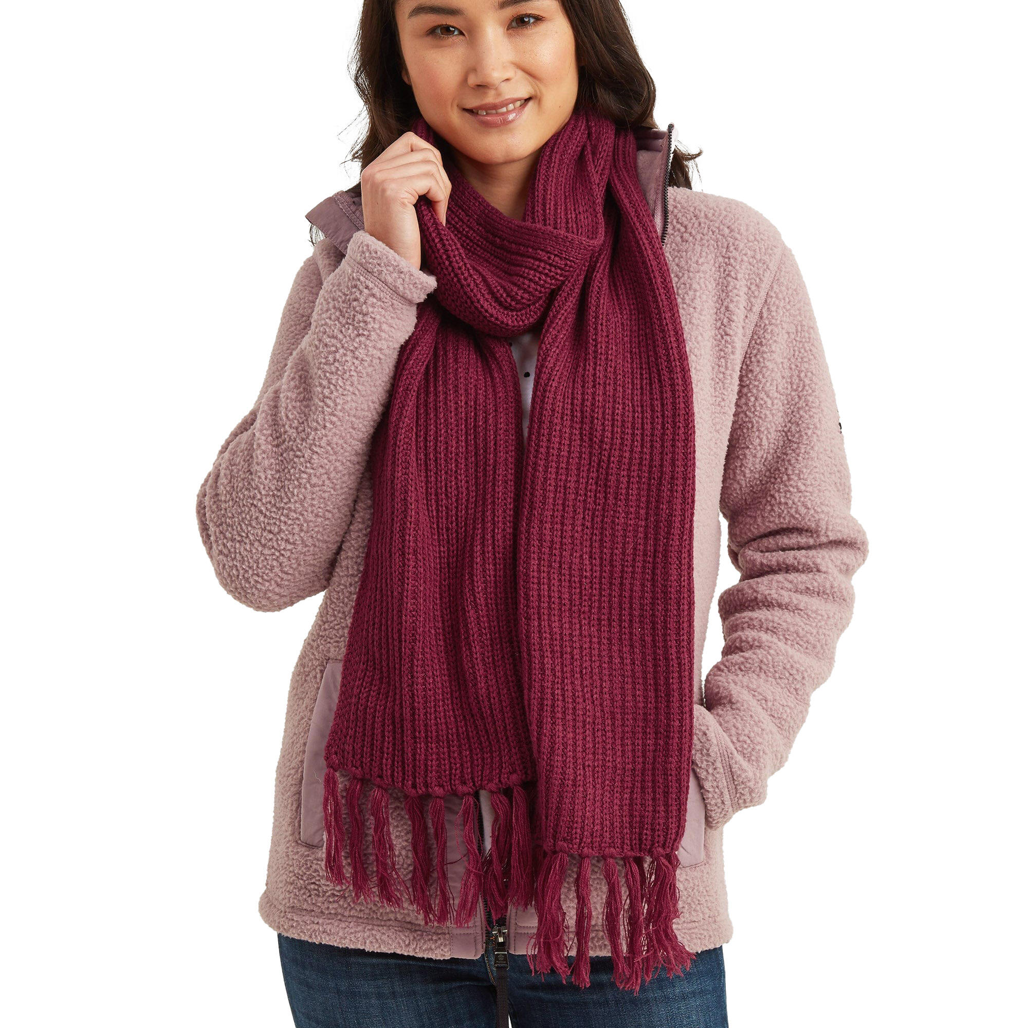 BURRELL Adult Winter Scarf (Raspberry)