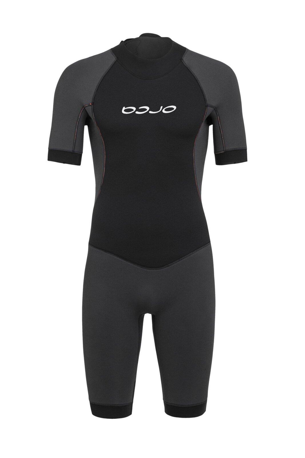 Schwimmen Neopren Shorty Freiwasser Herren - Vitalis Shorty schwarz/orange 2/7