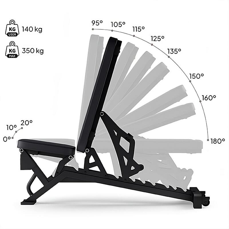 Banco musculación Zipro Nocardio Inclinable Reclinable Multiposición