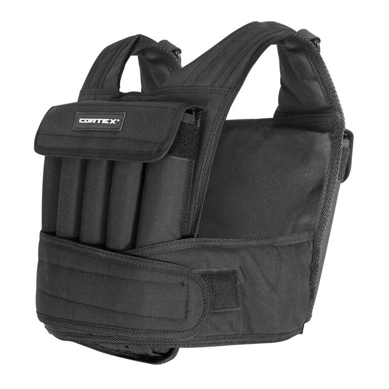 Cortex adjustable weight vest with 1kg increments in black