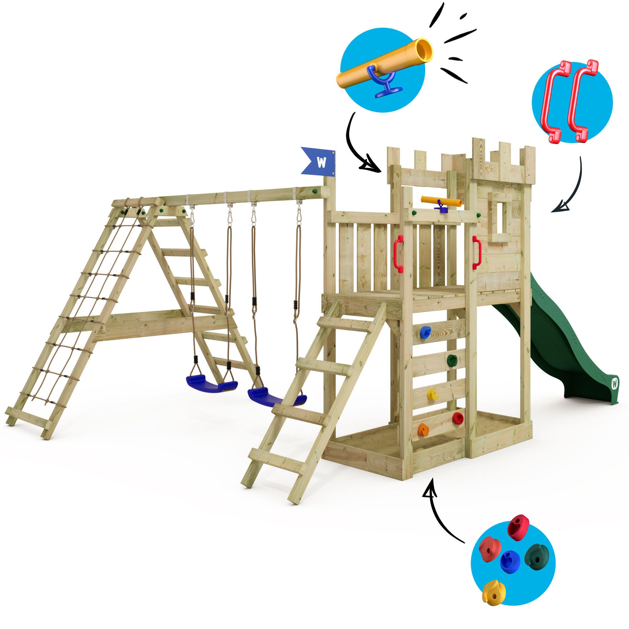 Spielturm GateFlyer mit Kletteranbau 4/7