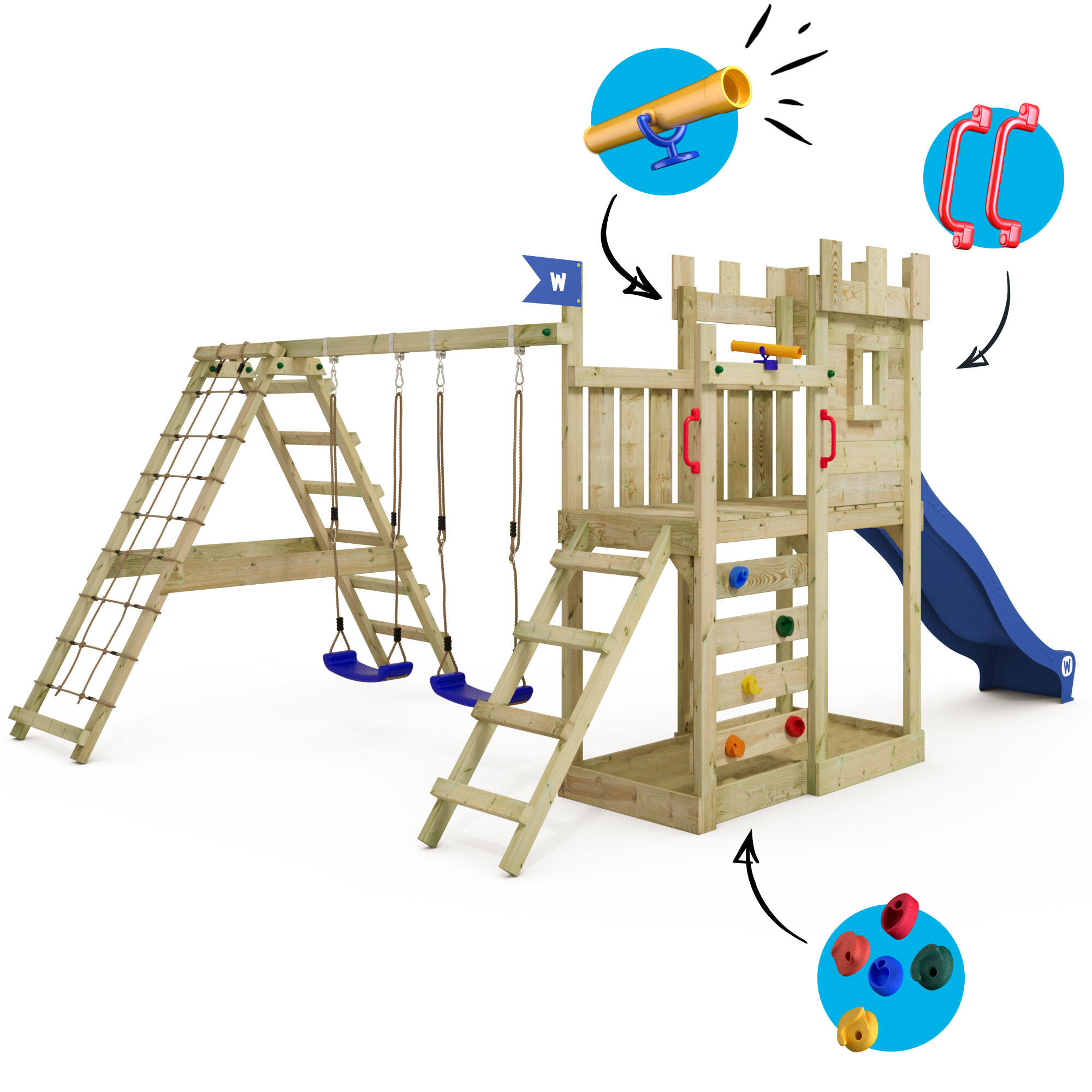 Aire de jeux GateFlyer avec annexe à grimper 4/7