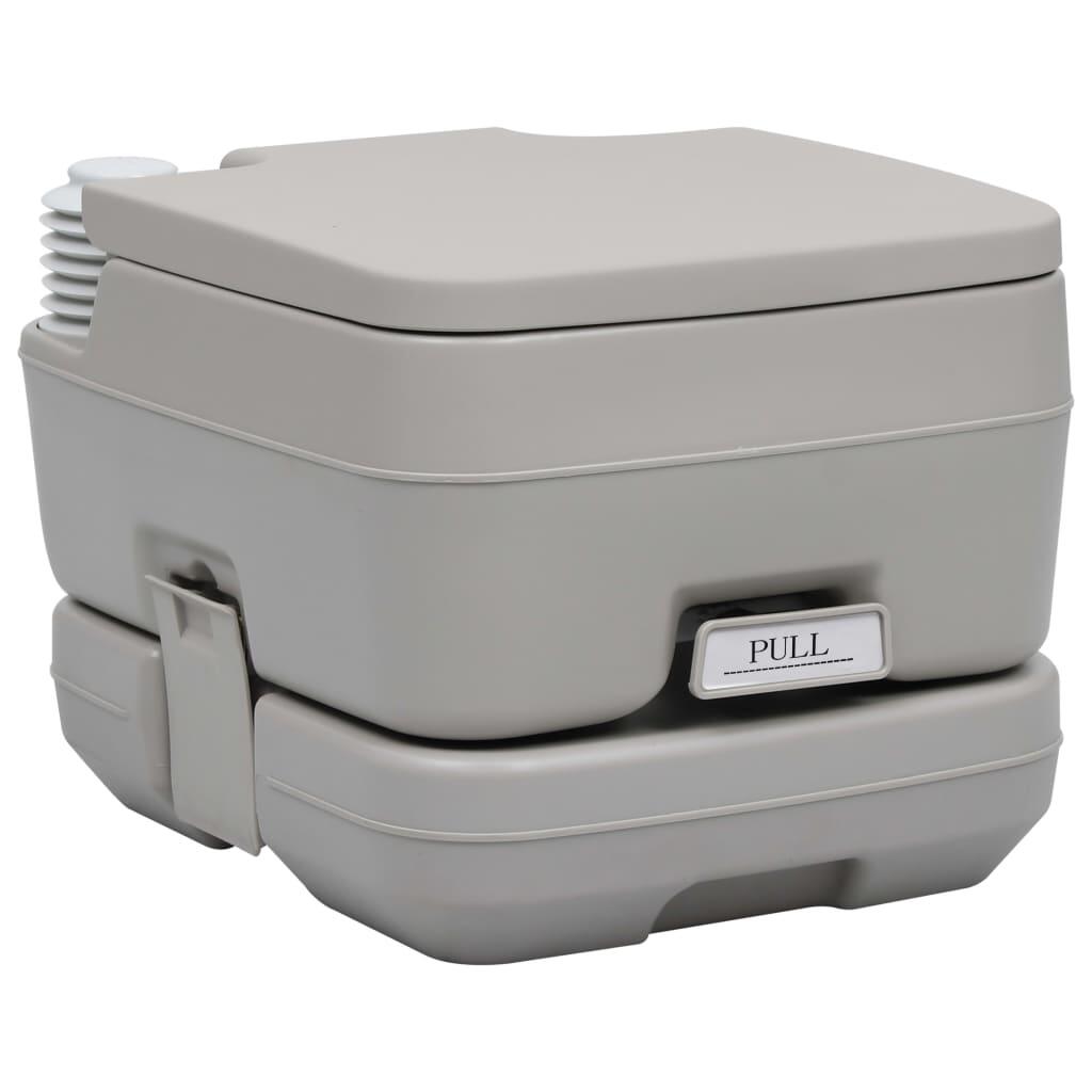 NNEVL Portable Camping Toilet Grey 10+10 L