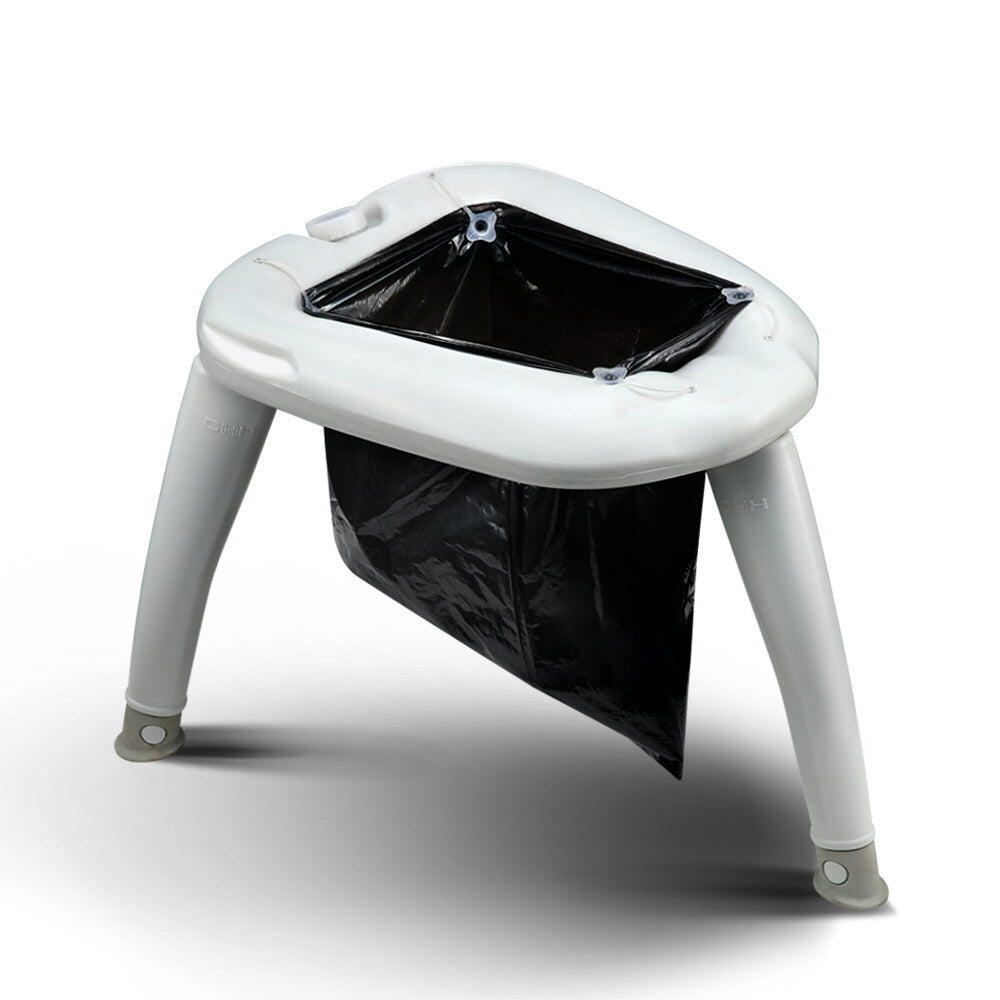Portable Folding Toilet /w Plastic Bag for Outdoor Camping