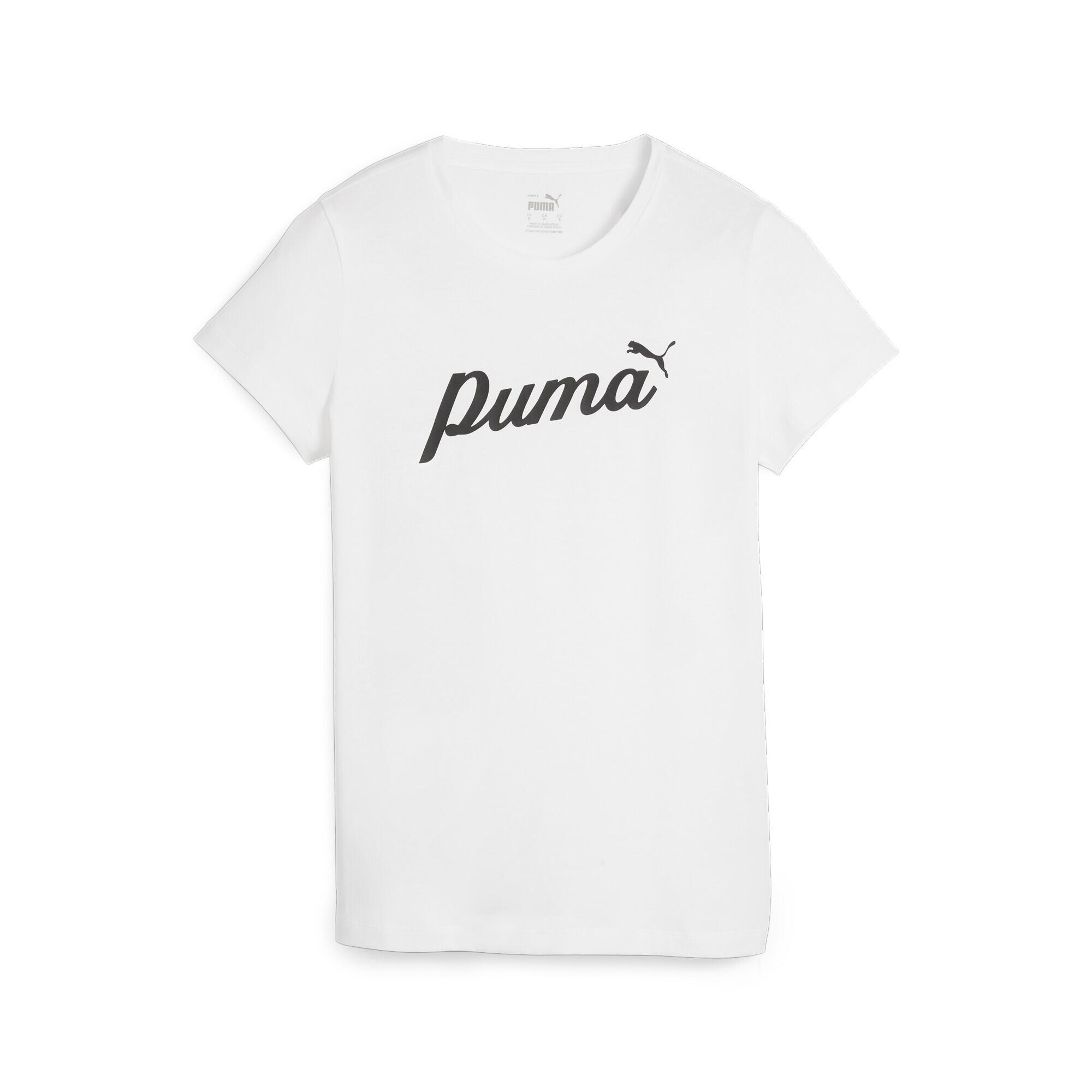 PUMA Dámské triko ESS+ Script PUMA White