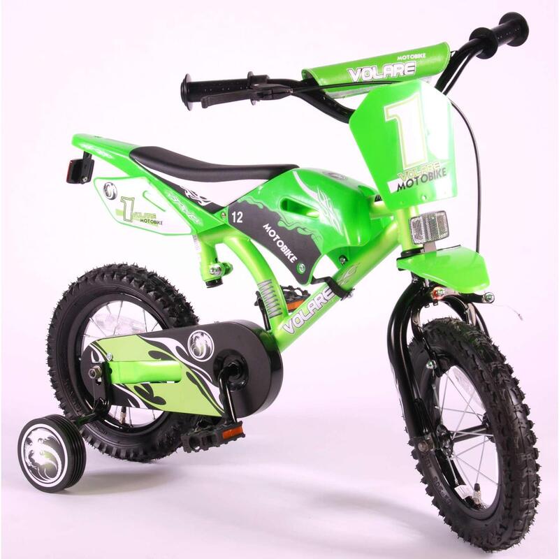 Vélo pour enfants Volare Motorbike - Garçons - 12 pouces - Vert