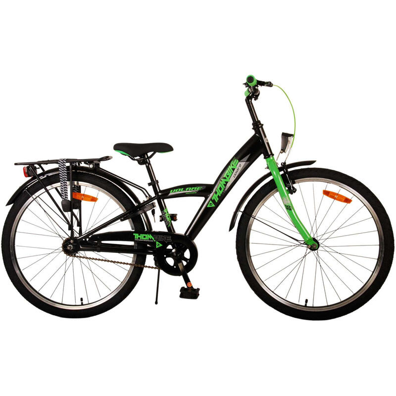 Thombike 24 Pouces 23 cm Garçon Frein à rétropédalage Noir/Vert