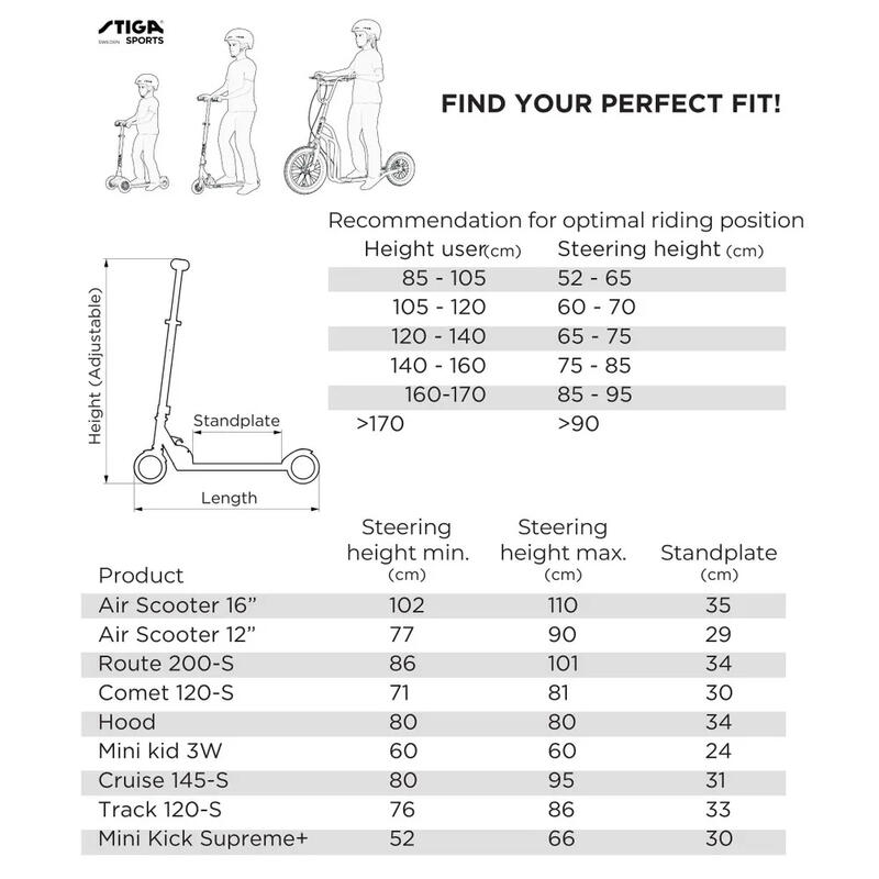 Sportstep Air scooter 16" Silver