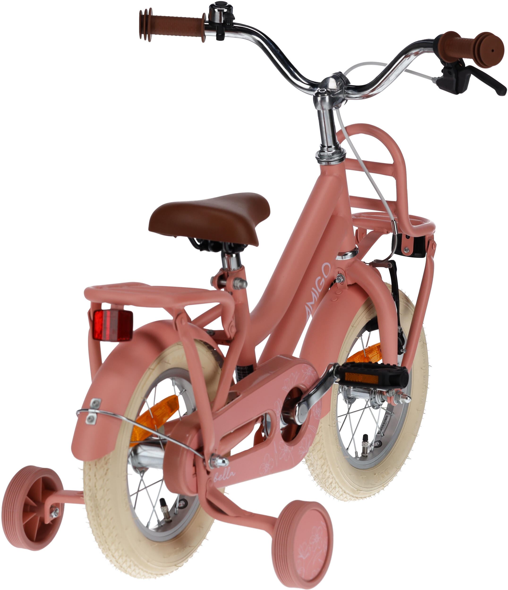AMIGO Meisjesfiets Bella 12 Inch Meisjes Terugtraprem Zalmroze 7/7
