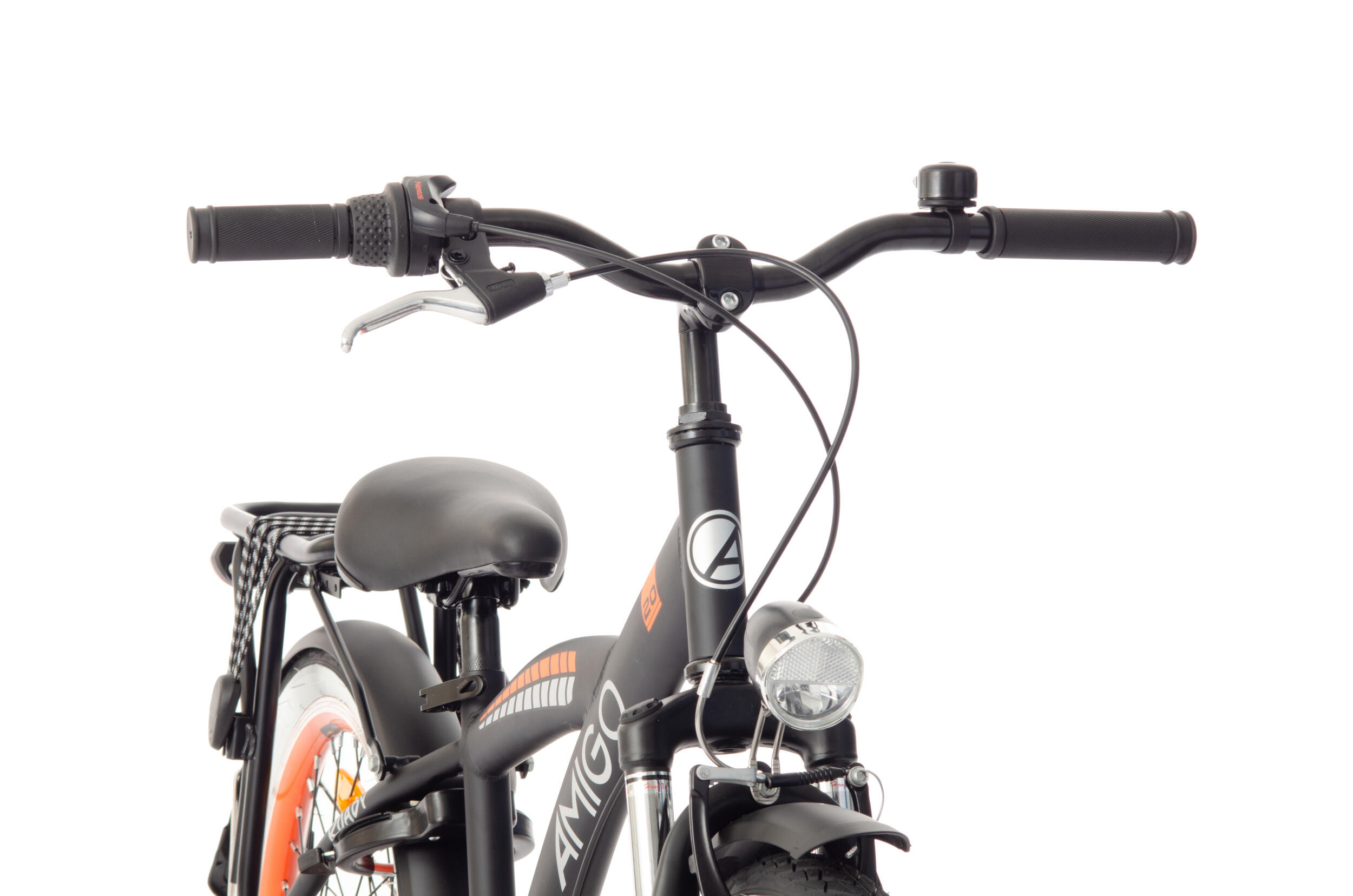AMIGO Jongensfiets Roady 24 Inch Jongens 3V Terugtraprem Zwart/Oranje 7/7