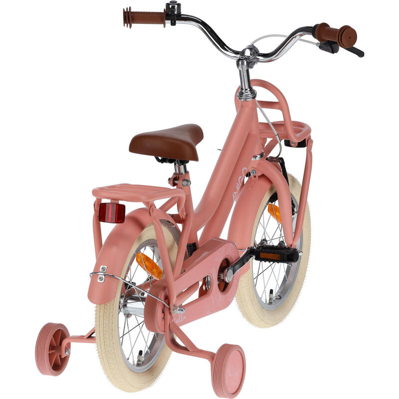 AMIGO Vélo fille Bella 14 Pouces 24 cm Fille Frein à rétropédalage Saumon