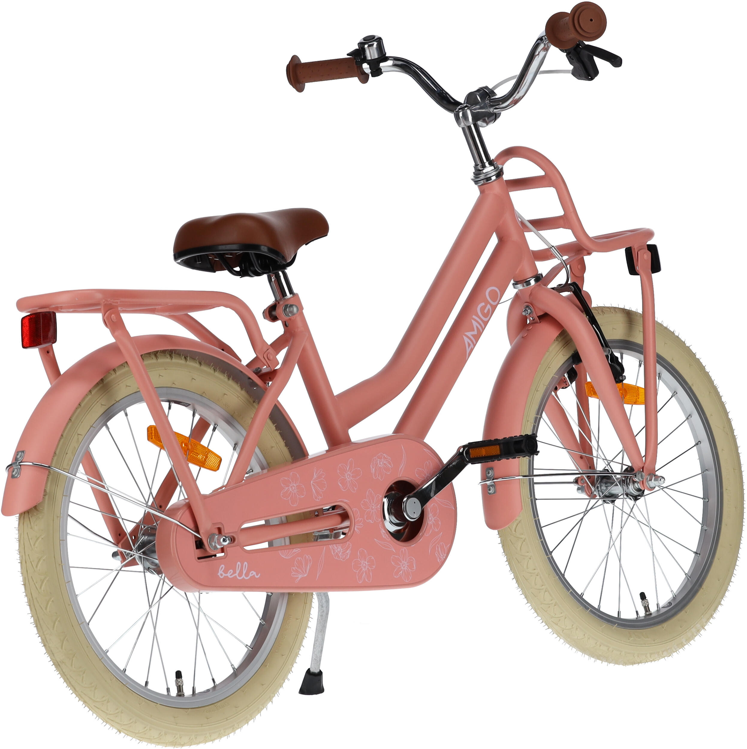 AMIGO Meisjesfiets Bella 18 Inch Meisjes Terugtraprem Zalmroze 7/7