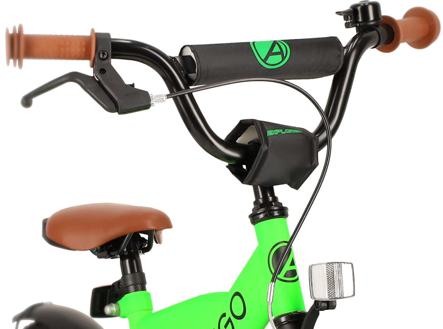 AMIGO Jongensfiets Explorer 12 Inch Jongens Terugtraprem Groen/Zwart 7/7