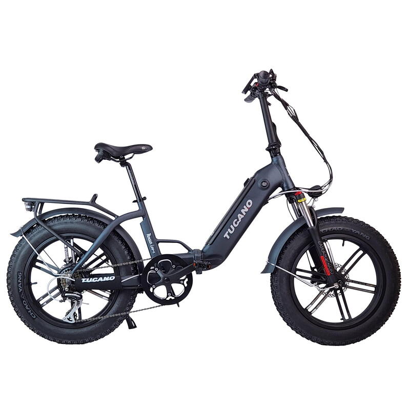 Bicicleta Electrica plegable Monster LowE by Tucano Bikes gris oscuro