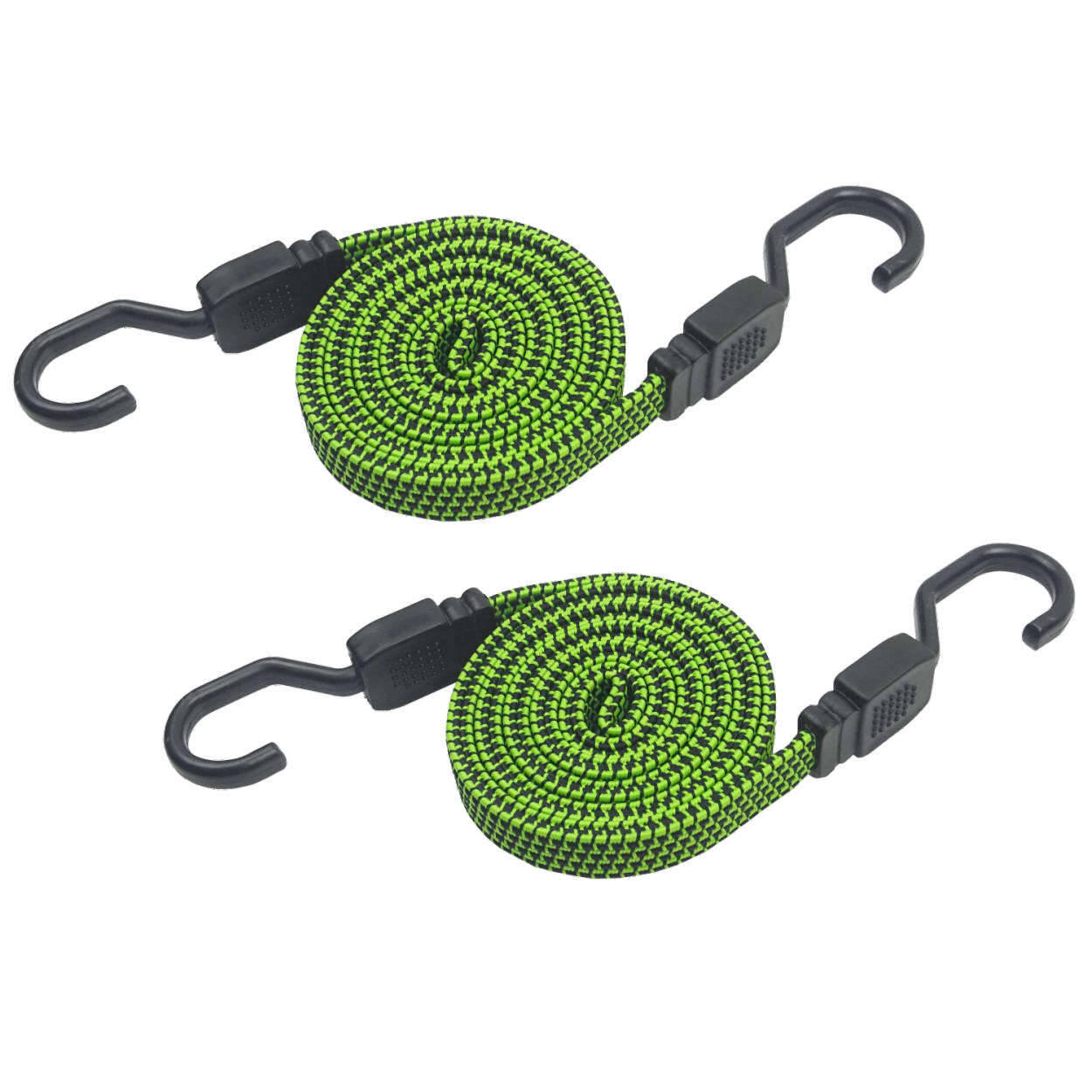 Lomo Flat Bungees - Green 2M - 1 Pair 1/4