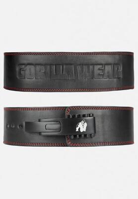 4 inch premium leather lever belt - zwart