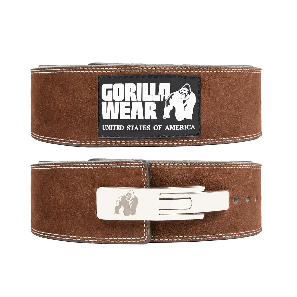 4-inch leather lifting belt Gorilla Wear