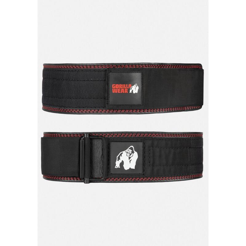 4 Inch Premium Leather Ceinture de levage - Noir /XL