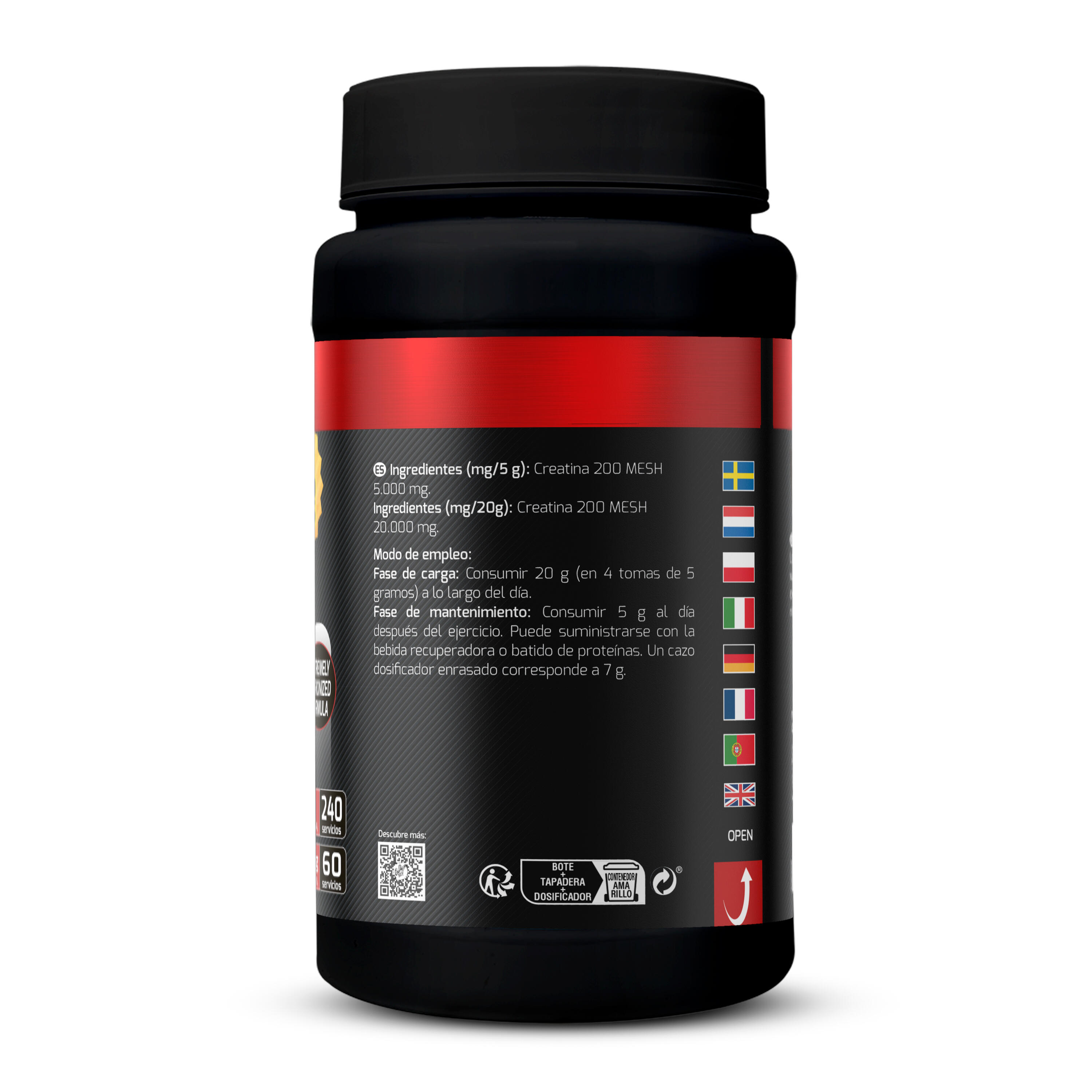 Creatina Monohidratada Sport Live - 200 Mesh - 1Kg + 200gr GRATIS - DRASANVI 2/6